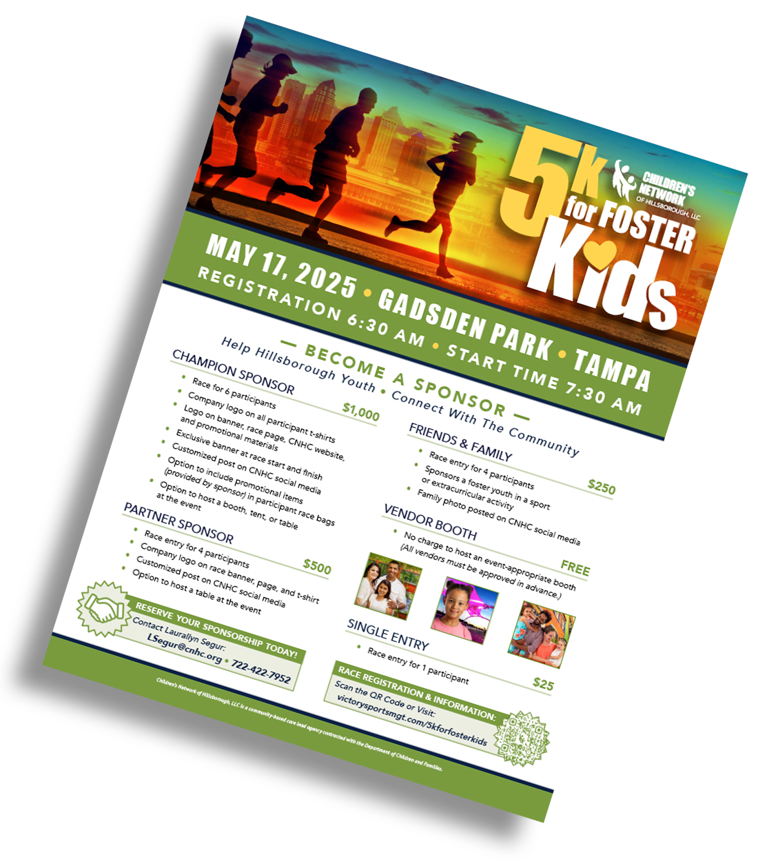 5K for Foster Kids 2025 Sponsorship Flier